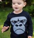 DYR Cph Genser   Dyrekryp Baby   Black Gorilla   DYR   1½ år (86)   Genser Grå Svart