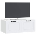  Vegghengt TV skap Hvit 78,5 x 41 x 30 cm Konstruert tre