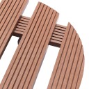 vidaXL Pottetraller 4 stk brun Ø30x7,5 cm WPC