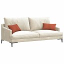  Sofaputer 2 pcs Rød oransje 50 x 30 cm Corduroy stoff