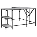 vidaXL Skrivebord grå sonoma 139x139x75 cm konstruert tre