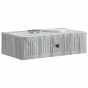vidaXL Vegghengt Sidebord Grå sonoma 59 x 34,5 x 17 cm Konstruert tre