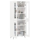 vidaXL Highboard hvit 69,5x34x180 cm konstruert tre 8720845476717