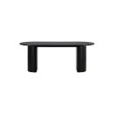 Venture Home Design Bianca Spisebord Oval, 200x90, Hvitpigmentert/Sort 1593439-01-0 1666920-03-0