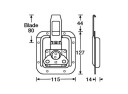 Adam Hall Hardware 17302 - Overlatch Butterfly Latch Large 1