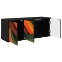 vidaXL Vegghengt TV skap BONN 102 x 33 x 40 cm Svart eik