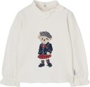 Boboli Stretch Knit T Shirt For Girl  Bci   OFF WHITE   116