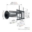Vogels Motorisert TV Veggfeste 40"-77" med Kabelskjul TVM 7675