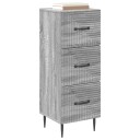 vidaXL Skuffeskap Grå sonoma 33 x 34,5 x 89,5 cm Konstruert tre