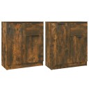 vidaXL Skjenker 2 stk røkt eik 60x30x70 cm konstruert tre