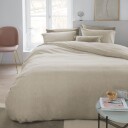 Beddinghouse Sengetøy av flanell 140x220 cm   Sandfarget ensfarget sengesett   100% bomulls flanell   Frost Beddinghouse sengetøy