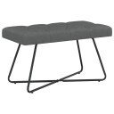 vidaXL Benk med knappheft Mørkegrå 80 x 40 x 46 cm Stoff