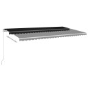 vidaXL Manuell uttrekkbar markise med LED 600x300 cm antrasitt