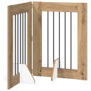 Vidaxl Foldbar Hundegitter Med Stativer 2 Stk. Artisan Eik 120.5 cm