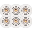Scan Products Luna Low Profile downlight matt hvit 2700K 6 stk