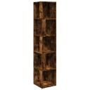 vidaXL Hjørneskap røkt eik 33x33x164,5 cm konstruert tre