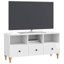  TV skap Høgglans Hvit 102 x 34,5 x 50 cm Konstruert tre
