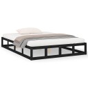 vidaXL Sengeramme svart 140x190 cm heltre