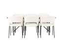 Venture Home Astrid Spisegruppe 200 cm Rektangulær med 6 Day Stoler Sort