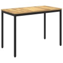 vidaXL Hage middagsbord Hvit og svart 108,5 x 55 x 75 cm