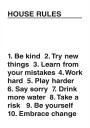 House Rules Plakat / 40x50cm