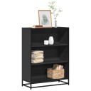 Bokhylle svart 80,5x35x107,5 cm konstruert tre