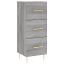 vidaXL Skjenk grå sonoma 34,5x34x90 cm konstruert tre