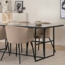 Venture Home Leif Spisegruppe 200 cm Rektangulær med 4 Berit Stoler Beige