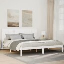  Ekstra lang sengeramme uten madrass hvit 180x220 cm heltre