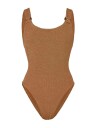 Hunza G Domino Swim Crinkle Badedrakt Brun  female