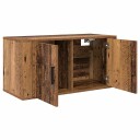  Vegghengt TV hylle Gammelt tre 80 x 34.5 x 40 cm Konstruert tre