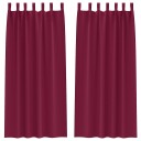  Gardiner med gardiner 2 pcs Vinrød Polyester