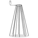 vidaXL Nettlys for juletre med 400 LED kaldhvit 400 cm