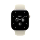 Apple Watch Series 12 46mm Smartklokke i Perlehvit Keramikk med Sand Sport Band