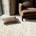 Ryetepper   Fassale Hand Woven Wool Shaggy hvit Størrelse: 200 x 290 cm