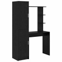 Skrivebord med lagring 2 pcs Svart eik 78,5 x 37 x 154,5 cm