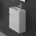 Compact 02L - Vaskeskap 40x20, Matt Hvit SolidTec®