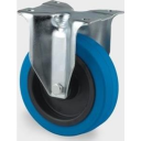 Transporthjul, fast plate, 100mm, 160kg belastning