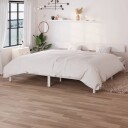 vidaXL Sengeramme hvit heltre furu 180x200 cm UK Super King