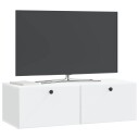  Vegghengt TV skap 98 x 41 x 30 cm Hvit Konstruert tre
