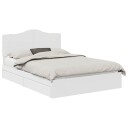  Seng med Oppbevaring med skuff Hvit 140 x 200 cm Konstruert tre