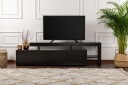 Jurukovo Tv-benk 192x37 cm - Svart