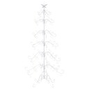 vidaXL Metall juletre KUOPIO 180 cm Stål Hvit