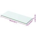 vidaXL Hyllepaneler 2 stk klart glass 50x15 cm