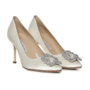 Manolo Blahnik Dame Sko Beige 38 EU,