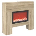 vidaXL Elektrisk peis Sonoma 100 x 24,5 x 90 cm Konstruert tre