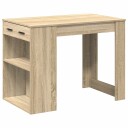  Skrivebord med skuff og hylle 102x62x77,5 cm konstruert tre 8721158575678