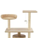 Vidaxl Kattetre Med Klorestolper I Sisal 95 cm Beige