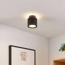 Arcchio Walisa LED-taklampe, melkeglass, svart