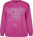 Zizzi   Collegegenser cAnnie L/S Loose Sweat   Lilla